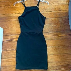 Prettylittlething Black Mini Dress
